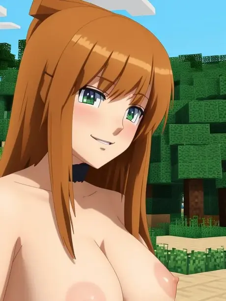 Bellezas hentai creadas por IA lucen sus curvas en el mundo de Minecraft