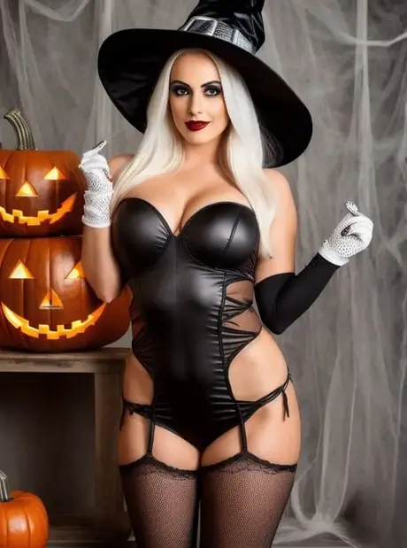 AI generovaná blond kráska Sandra Wilkins předvádí svá velká prsa