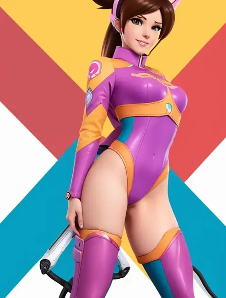 Personaje de videojuego generado por IA provoca con sus enormes pechos y su vagina depilada