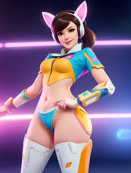 Personagem de jogo gerada por IA provoca com seus peitos enormes e sua xoxota raspada