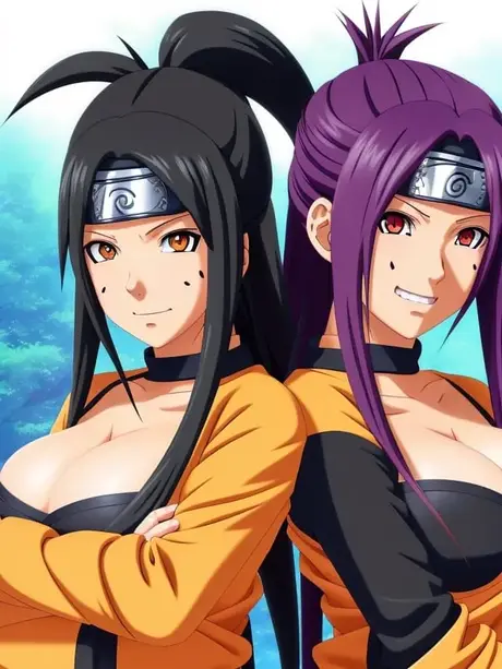 La chica hentai generada por AI Tsusone muestra sus firmes pechos grandes y posa