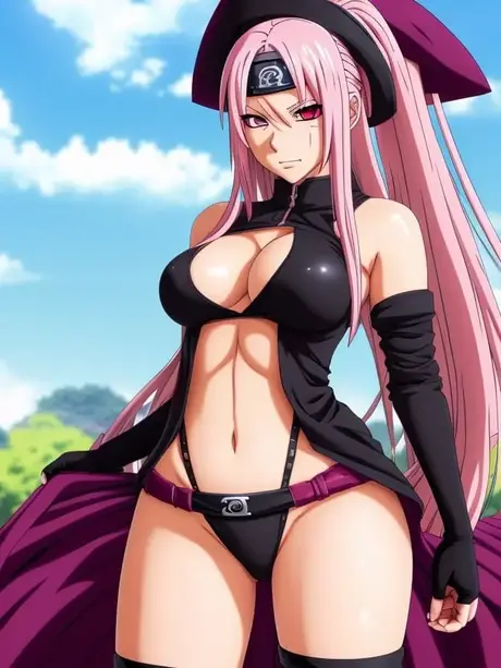 AI-Generated Hentai Beauty Akisato Undresses and Displays Her Large Breasts