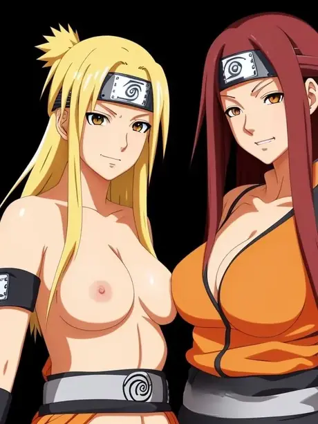 AI-gegenereerde hentai-poppen kleden zich uit en pronken buiten met hun grote borsten