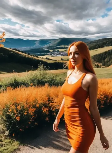 AI-generovaná Liza Hunswot předvádí svou sexy postavu v úzkých šatech a nahá