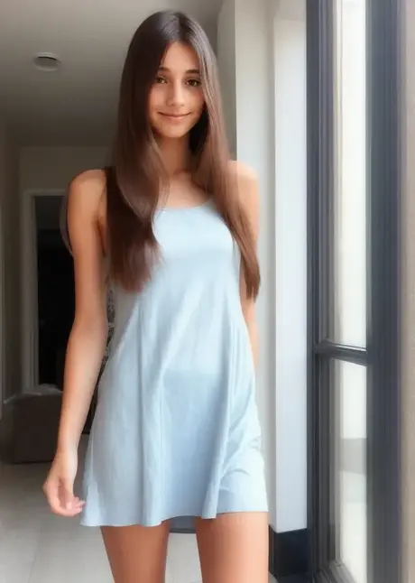 AI modelka Ash Baby se svléká ze sexy prádla a pózuje nahá