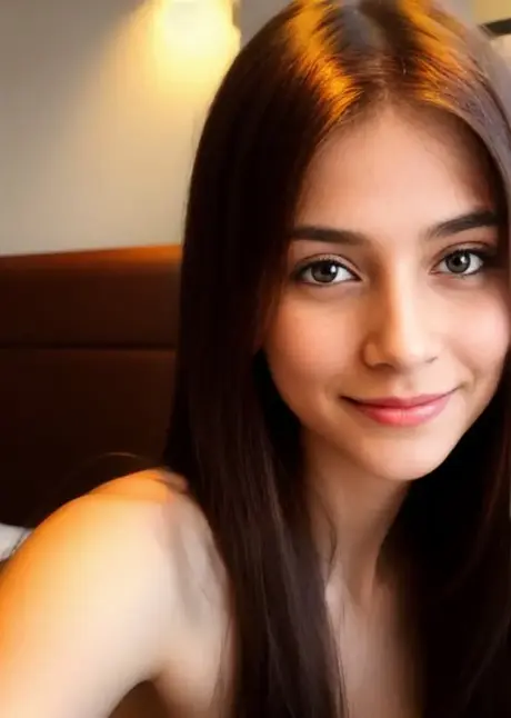 AI modelka Ash Baby se svléká ze sexy prádla a pózuje nahá