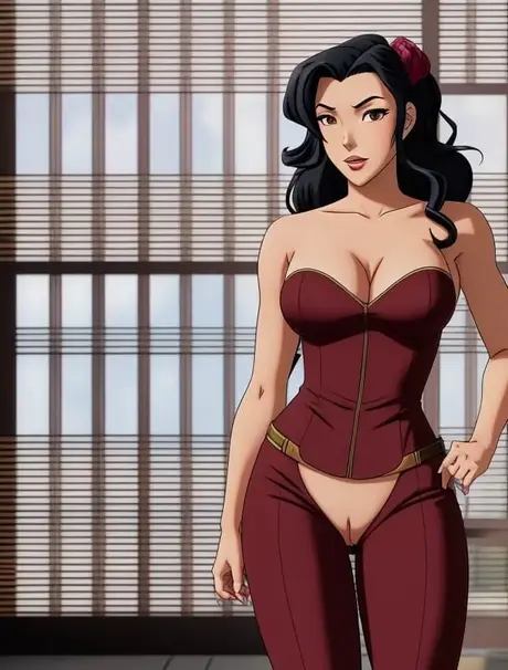Asami Sato, la chica kinky generada por AI, presume de sus enormes y brillantes pechos
