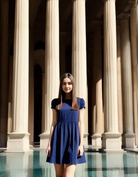 Brunetka Angel Anny se svléká z prádla pro venkovní nahé focení
