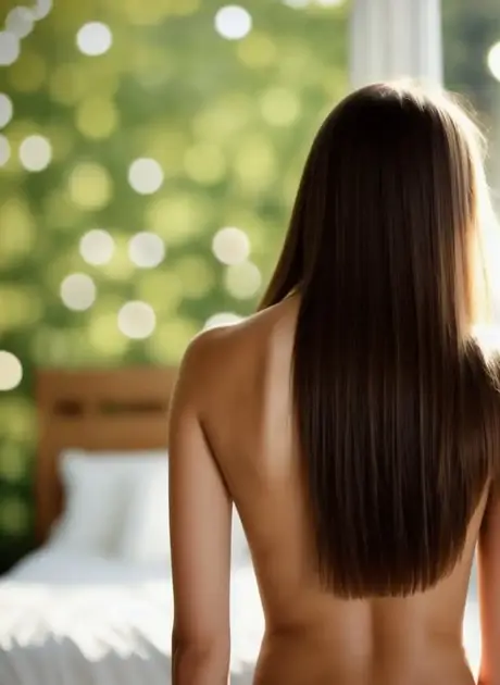 Brunetka Maria Hanna předvádí svůj rozkošný zadek a sladká prsa