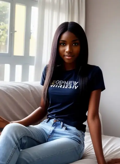 Ebony kráska Milana Gamma nahá koketuje svým sladkým zadkem