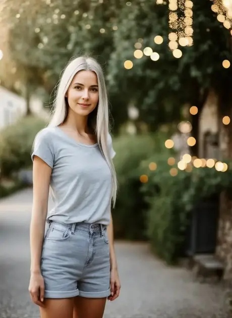 Nádherná blondýna vytvořená AI Lisa Faina odhaluje svá krásná prsa