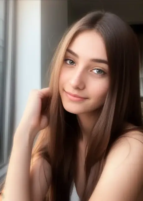 Krásná brunetka Ash Baby ukazuje svá malá prsa v nahozené fotosesi