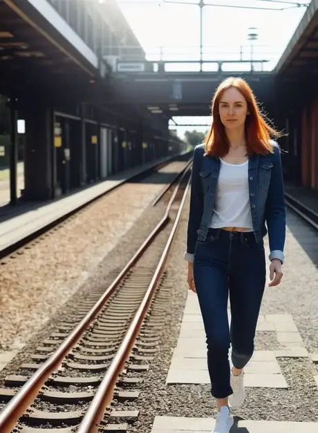 Liza Hunswot se svléká a pózuje zcela nahá na veřejnosti v této AI generované galerii svůdnic