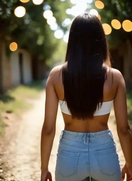 Mida Charlie, sexy kráska vytvořená AI, odhaluje svou nádhernou nahou postavu venku