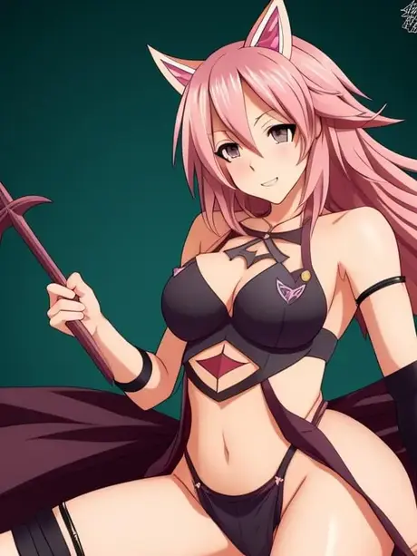 Pinkkihiuksinen anime-söpö Astolfo esittelee pyöreät rintansa