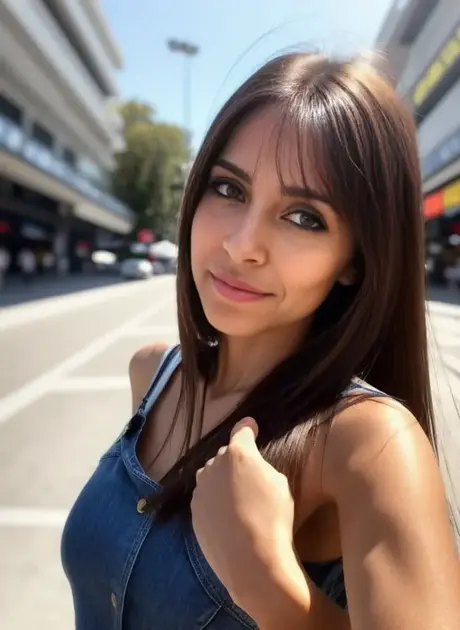 Úchvatná brunetka vytvořená AI ukazuje svá bezchybná mladá prsa