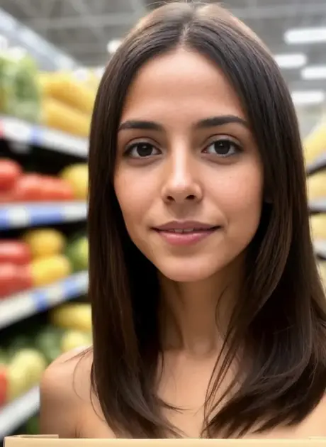 Úchvatná brunetka vytvořená AI ukazuje svá bezchybná mladá prsa