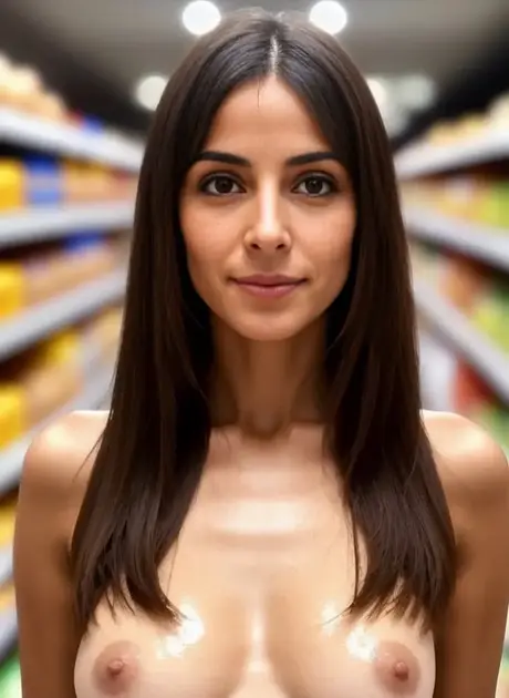 Úchvatná brunetka vytvořená AI ukazuje svá bezchybná mladá prsa
