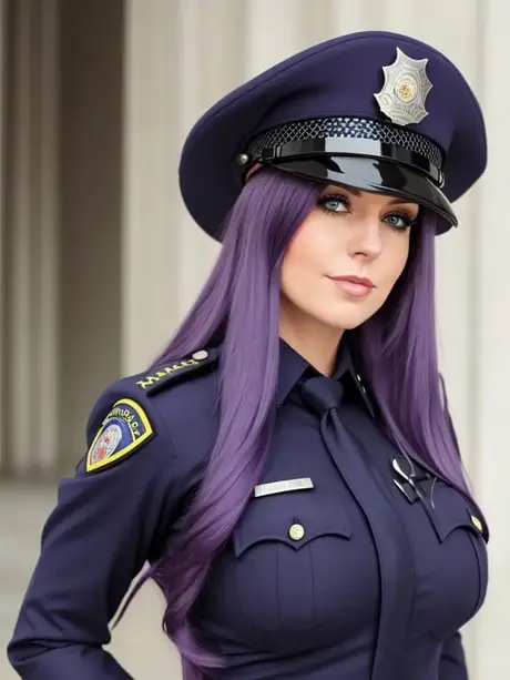 Stunning AI Policewoman Melanie Reveals Her Tits