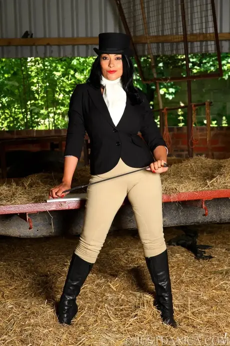 Danica Collins、セクシーなMILFが農場で乗馬装備なしで働く