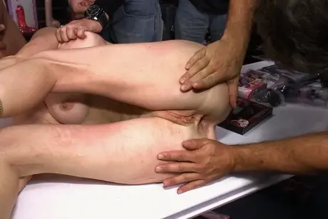 Audrey Hollander, eine MILF, erhält intensives Anal-Fisting in einem versauten Gangbang