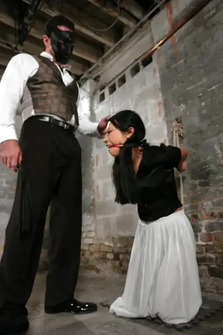 Steven St Croix Strips and Face Fucks Bound Asian MILF Soolin Kelter